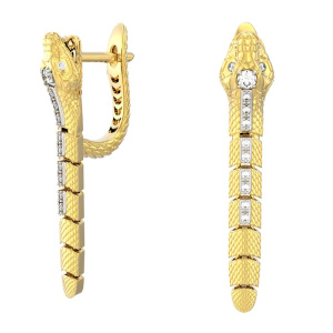 Серьги из золота Premium