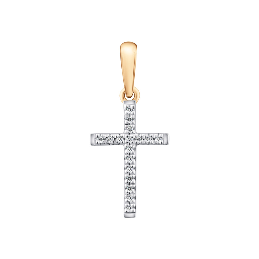 Крест из золота с бриллиантами