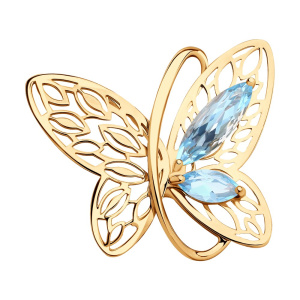 Подвеска из золота с полудрагоценными вставками