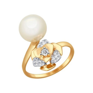 Кольцо из золота с полудрагоценными вставками