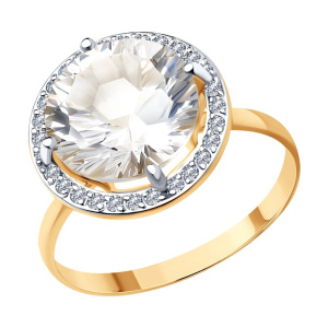 Кольцо из золота с полудрагоценными вставками