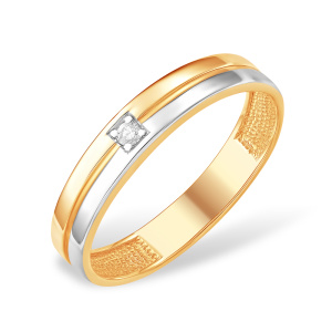 Обручальное кольцо из золота с бриллиантами