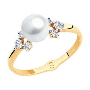 Кольцо из золота с полудрагоценными вставками