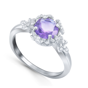 Кольцо из серебра с полудрагоценными вставками