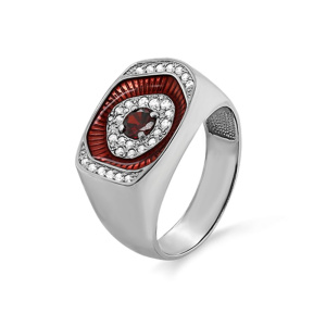 Кольцо из серебра с полудрагоценными вставками