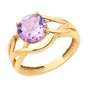 Кольцо из золота с полудрагоценными вставками