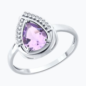 Кольцо из серебра с полудрагоценными вставками