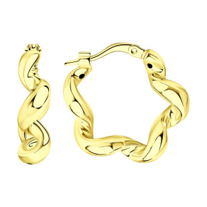 Серьги из золочённого серебра