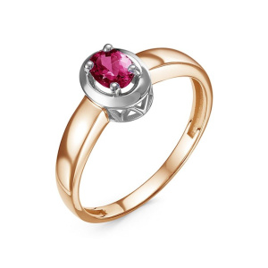 Кольцо из золота с цветными драгоценными вставками