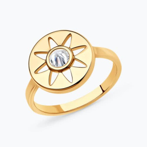 Кольцо из золочённого серебра