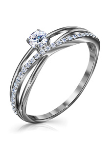 Кольцо из белого золота