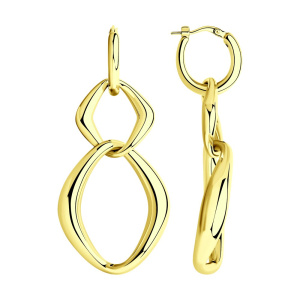 Серьги из золочённого серебра