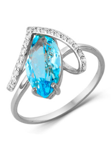 Кольцо из серебра с полудрагоценными вставками