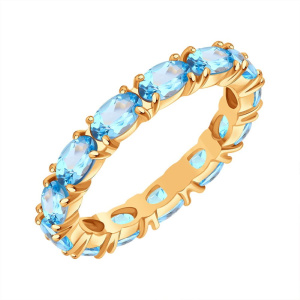 Кольцо из золота с полудрагоценными вставками