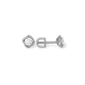 Серьги из белого золота
