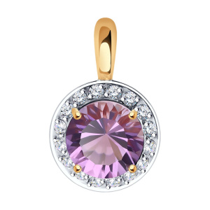 Подвеска из золота с полудрагоценными вставками