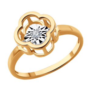 Кольцо из золота с бриллиантами