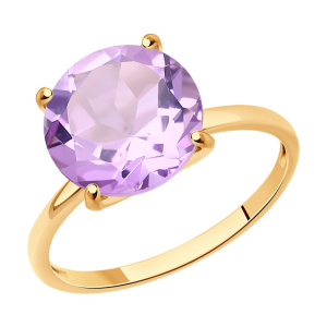 Кольцо из золота с полудрагоценными вставками