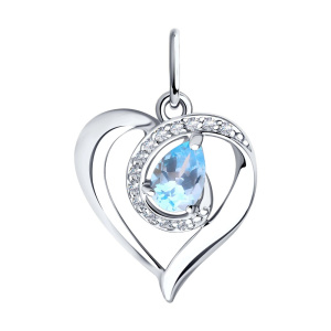 Подвеска из золота с полудрагоценными вставками