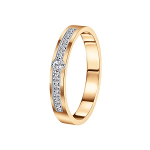 Обручальное кольцо из золота с бриллиантами