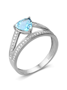 Кольцо из серебра с полудрагоценными вставками