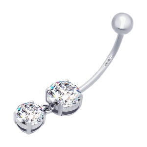 Пирсинг из белого золота