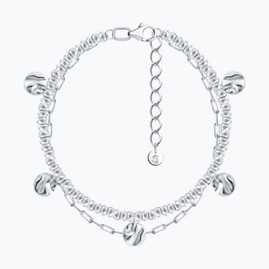 Браслет из серебра с полудрагоценными вставками