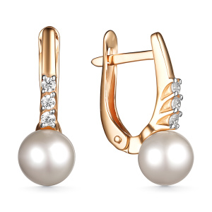 Серьги из золота с полудрагоценными вставками