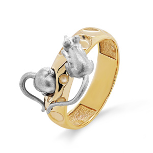 Кольцо из золочённого серебра