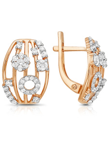 Серьги из золочённого серебра