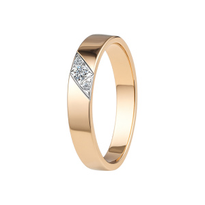Обручальное кольцо из золота с бриллиантами