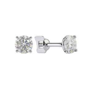 Серьги из золота с бриллиантами выращенными