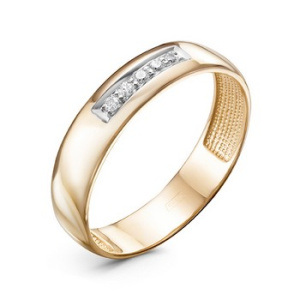 Обручальное кольцо из золота с бриллиантами