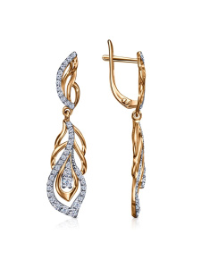 Серьги из золочённого серебра