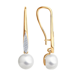 Серьги из золота с полудрагоценными вставками