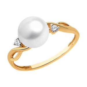 Кольцо из золота с полудрагоценными вставками