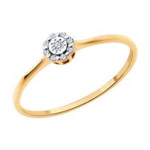 Кольцо из золота с бриллиантами