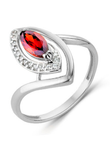 Кольцо из серебра с полудрагоценными вставками