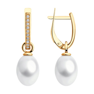 Серьги из золота с полудрагоценными вставками