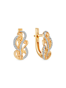 Серьги из золочённого серебра