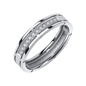 Обручальное кольцо из золота с бриллиантами