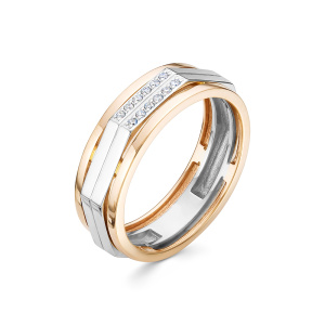 Обручальное кольцо из золота с бриллиантами