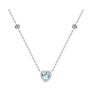 Колье из серебра с полудрагоценными вставками