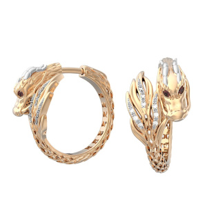 Серьги из золота Premium