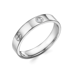 Обручальное кольцо из золота с бриллиантами