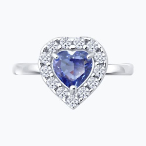 Кольцо из серебра с полудрагоценными вставками