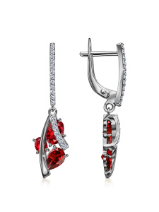 Серьги из серебра с полудрагоценными вставками