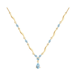 Колье из золота с полудрагоценными вставками