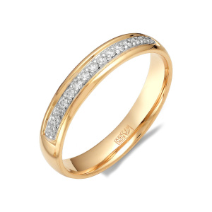 Обручальное кольцо из золота с бриллиантами