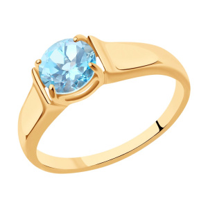 Кольцо из золота с полудрагоценными вставками